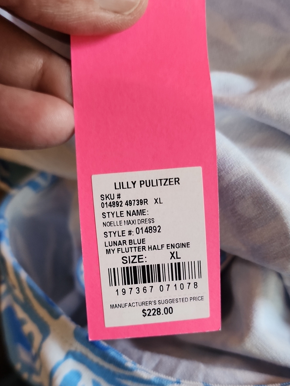 NWT Lilly Pulitzer Blue White Floral Sleeveless Maxi Dress - Picture 9 of 10